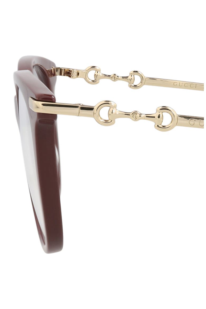 50mm Square Optical Glasses, Alternate, color, BROWN GOLD TRANSPARENT
