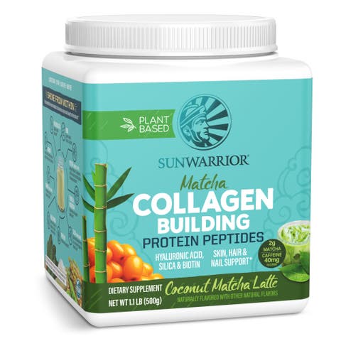Collagen Building Protein Peptides Powder, Coconut Matcha Latte, 500g sq tub