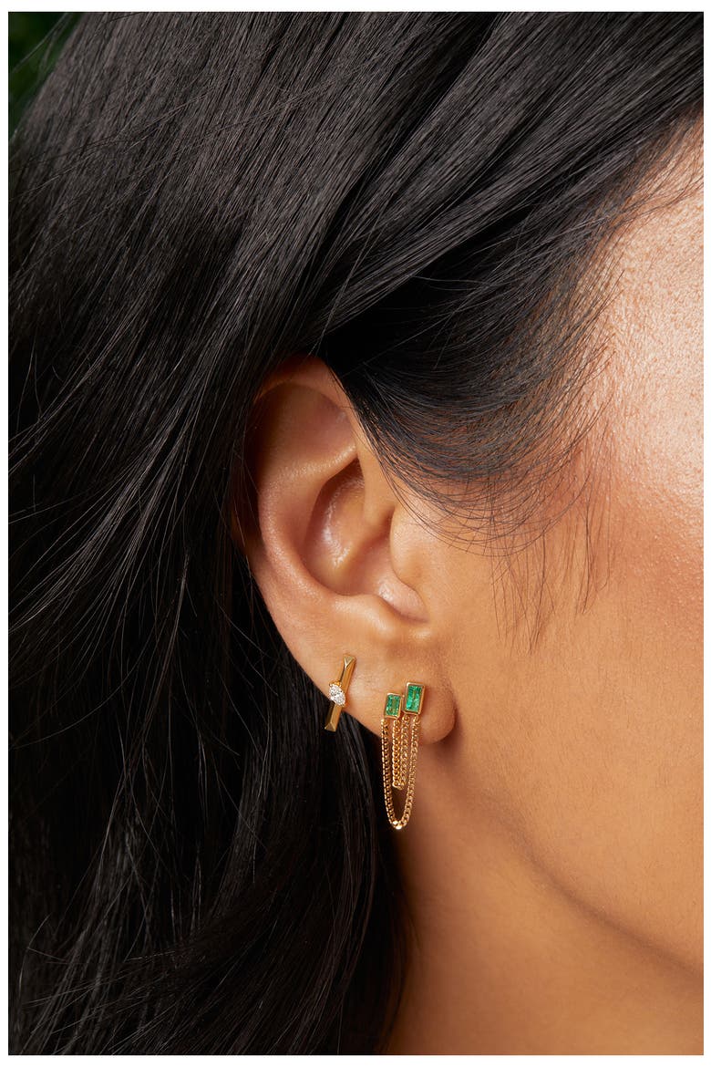 Aviva Mismatched Diamond Stud Earrings (Nordstrom Exclusive), Alternate, color, 18K YELLOW GOLD
