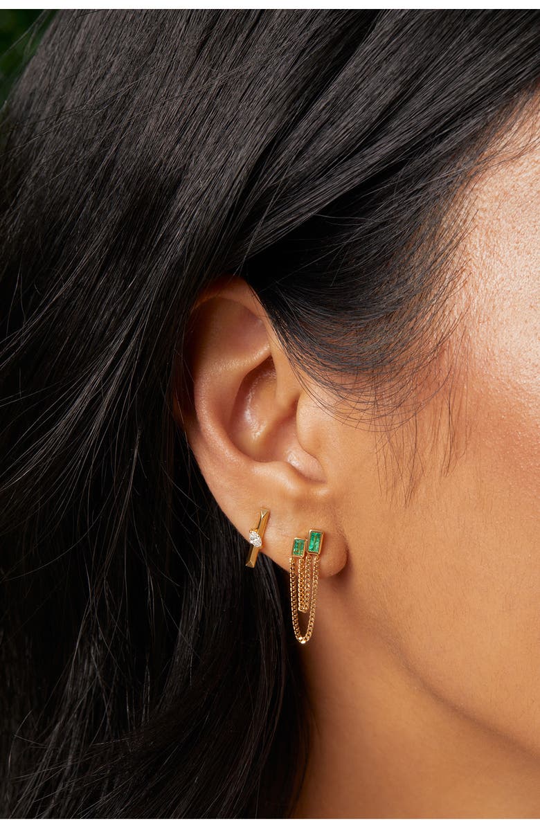 Bony Levy Aviva Mismatched Diamond Stud Earrings, Alternate, color, 18K Yellow Gold