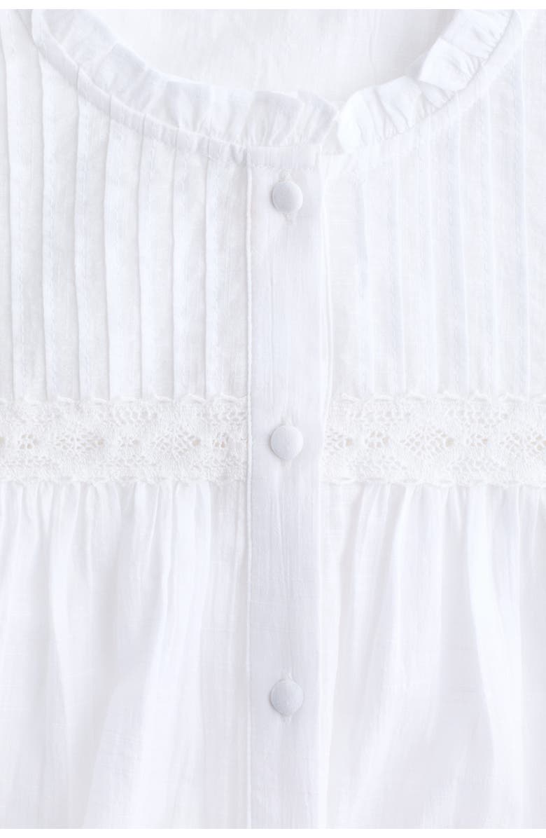 H&M Pintucked cotton blouse, Alternate, color, White