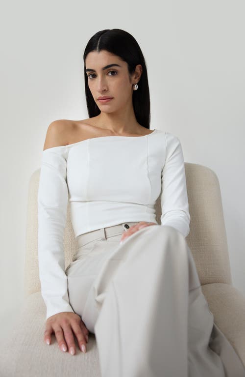 Marcella Sylvan One-shoulder Top In White