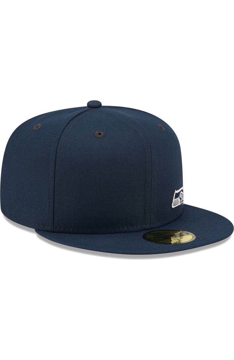 New Era Men's New Era College Navy Seattle Seahawks Flawless 59FIFTY Fitted Hat, Alternate, color, 
