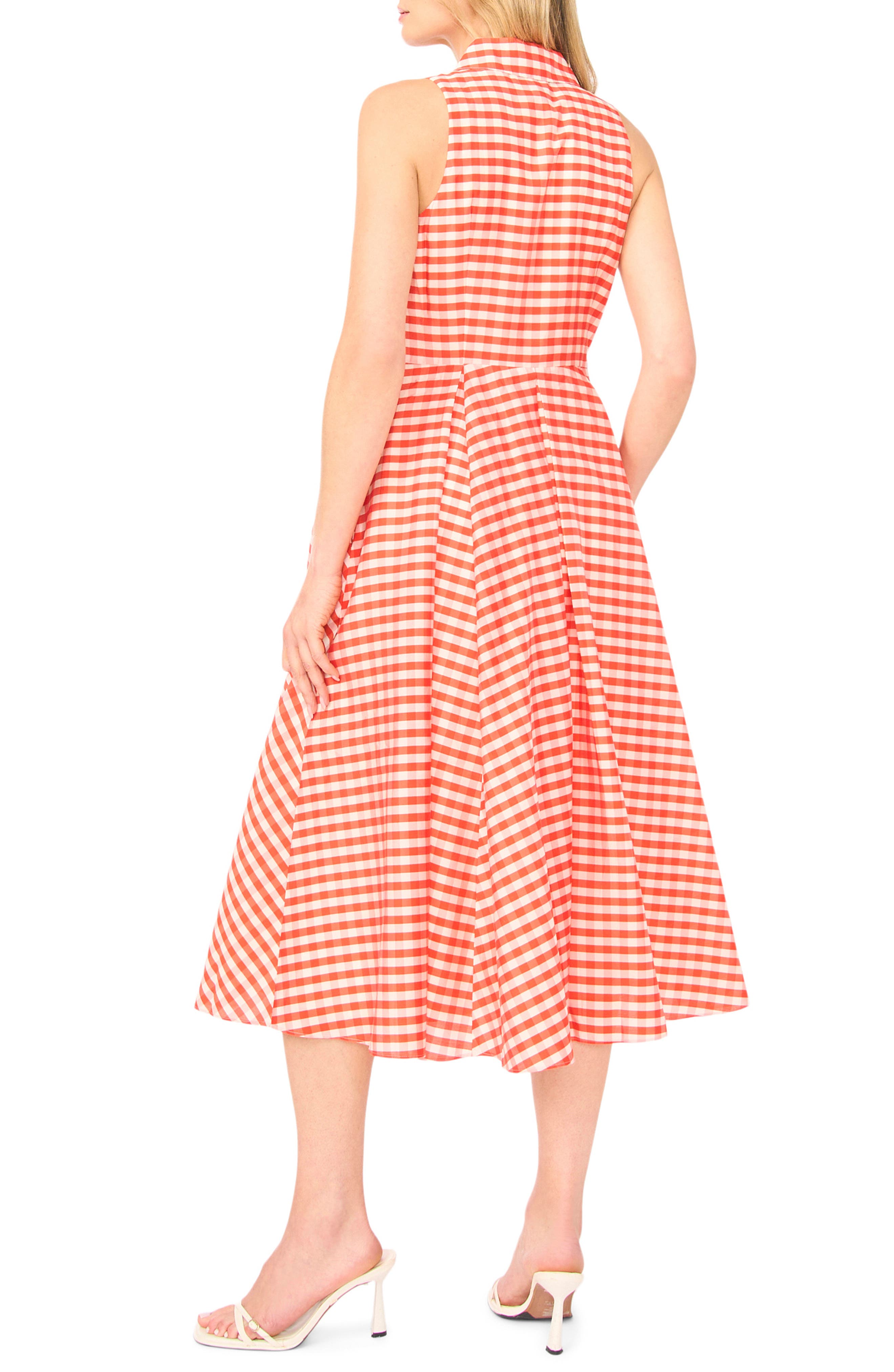Demeter Sleeveless Gingham Midi Dress - image 4