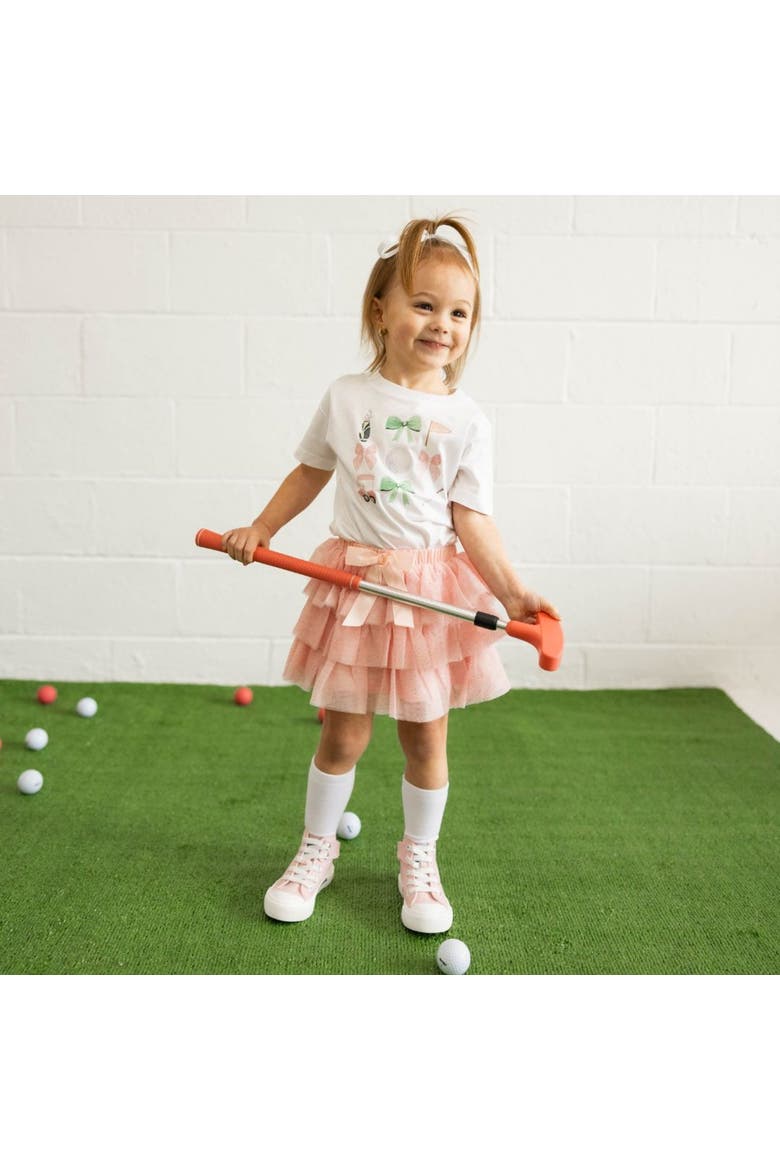 Bow Golf Girl Short Sleeve T-Shirt, Alternate, color, White