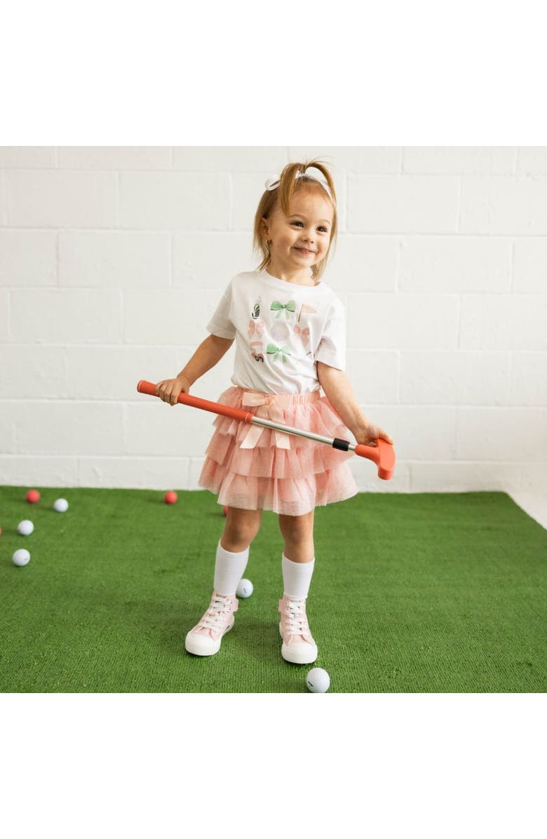 Sweet Wink Bow Golf Girl Short Sleeve T-Shirt, Alternate, color, White