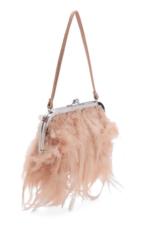 Mango Feather Frame Handbag In Blush