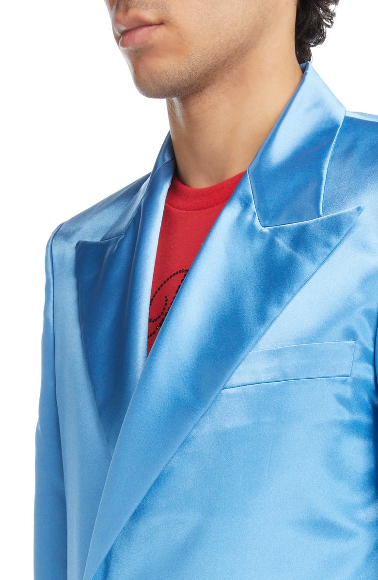 Acne Studios Satin Suit Jacket, Alternate, color, 