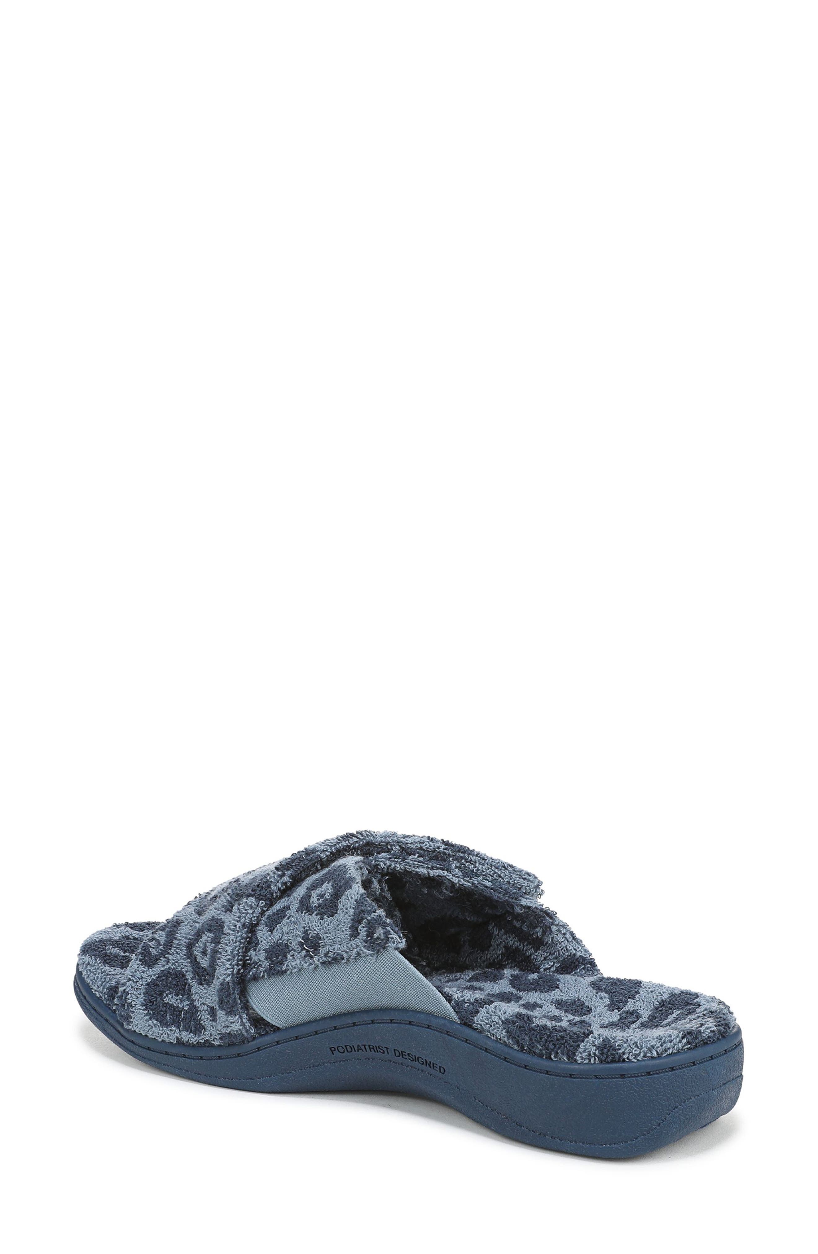 Relax II Plush Slide Sandal, Alternate, color, BLUE MULTI