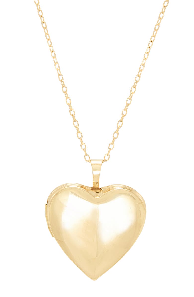 Frankie & Zoe 10K Yellow Gold Heart Locket Necklace, Alternate, color, Yellow Gold