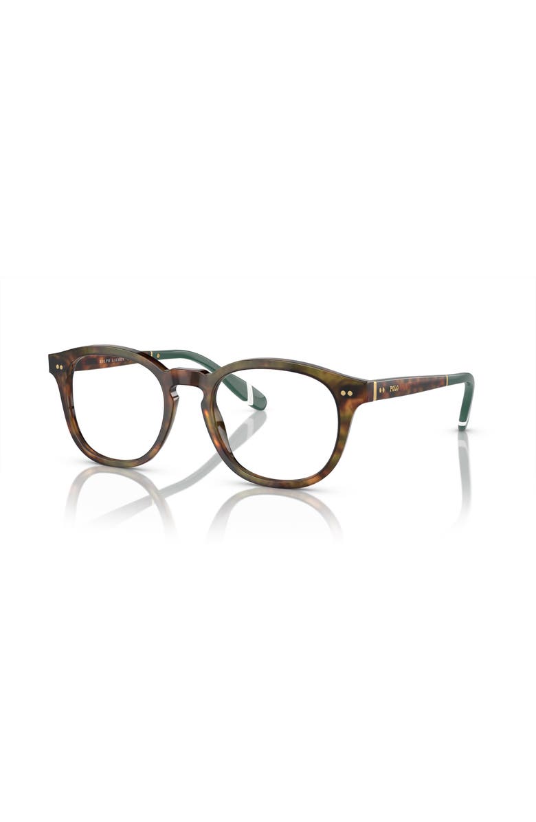 Polo Ralph Lauren 50mm Square optical glasses, Main, color, Tortoise