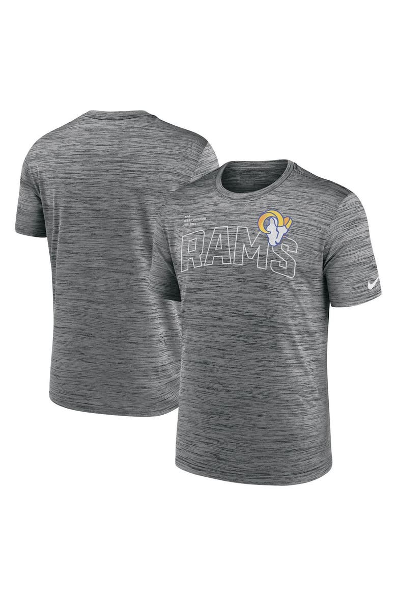 Men's Nike  Anthracite Los Angeles Rams Velocity Arch Performance T-Shirt, Main, color, Anthracite