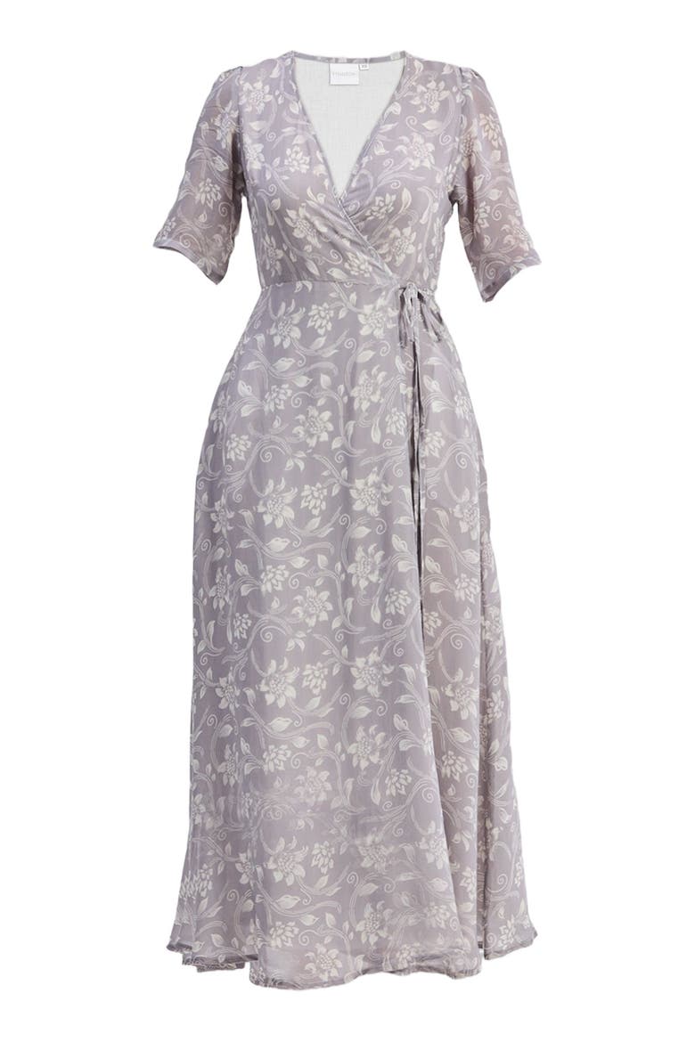 Maxi Wrap Floral dress in Vintage Vines, Alternate, color, Vintage Vines