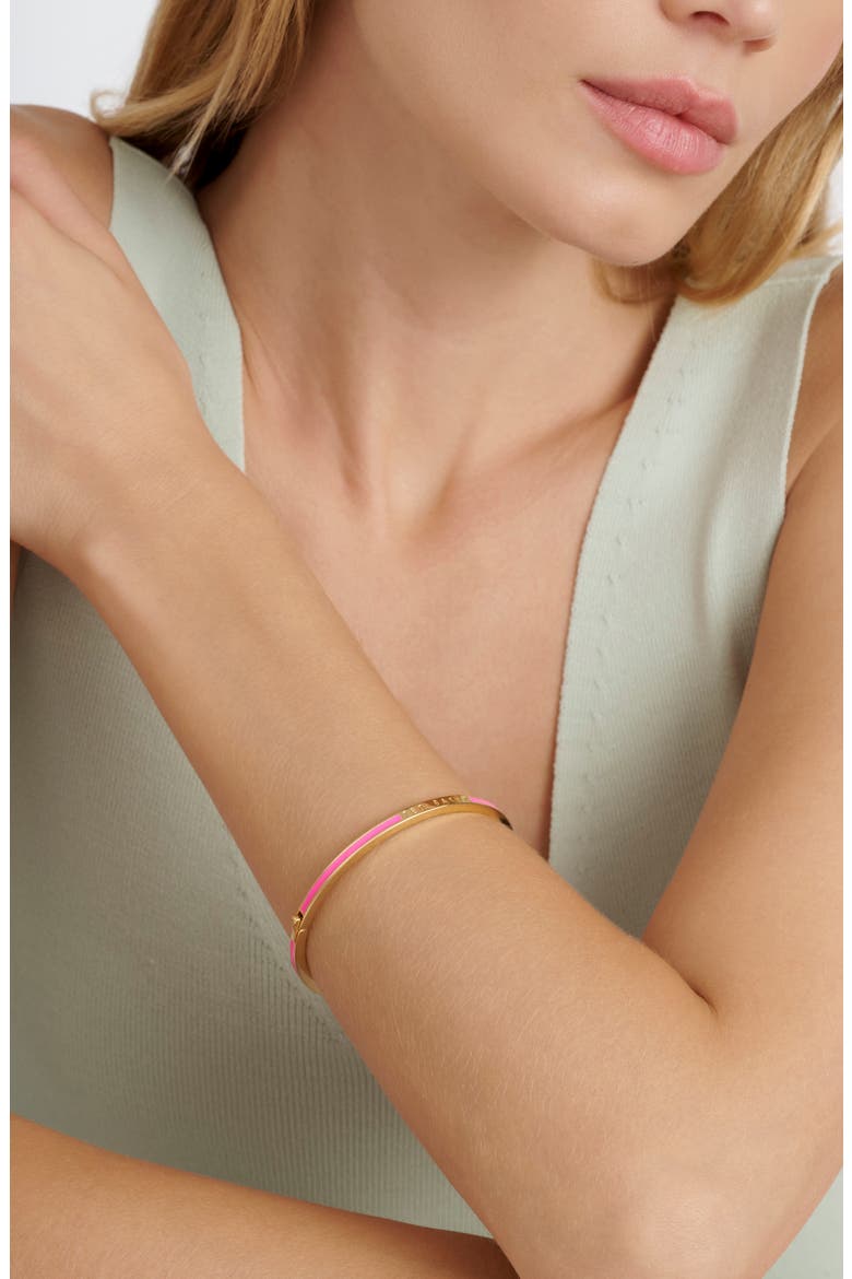 Rolo Classic Color Hinge Bracelet, Alternate, color, GOLD/PINK