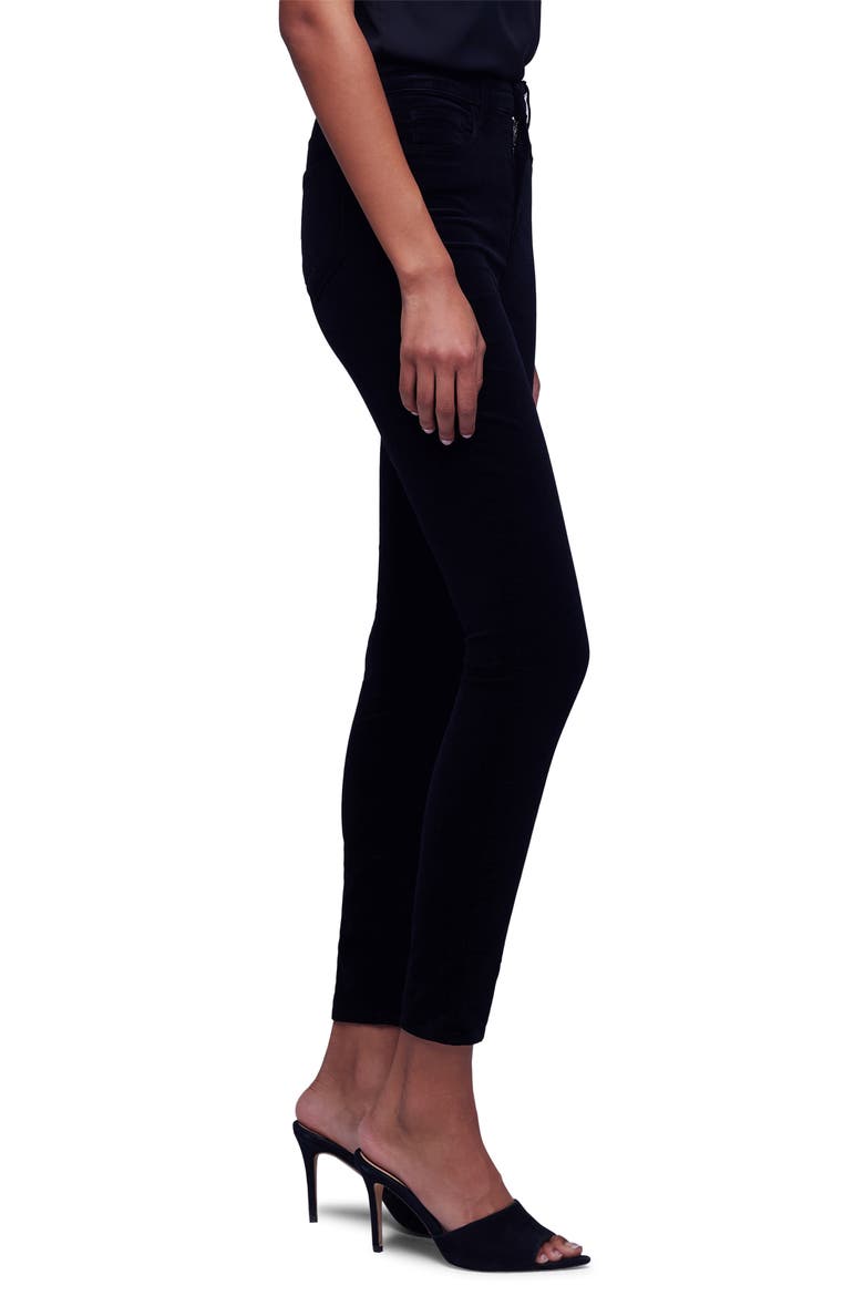 Monique Ultrahigh Waist Skinny Jeans, Alternate, color, NOIR