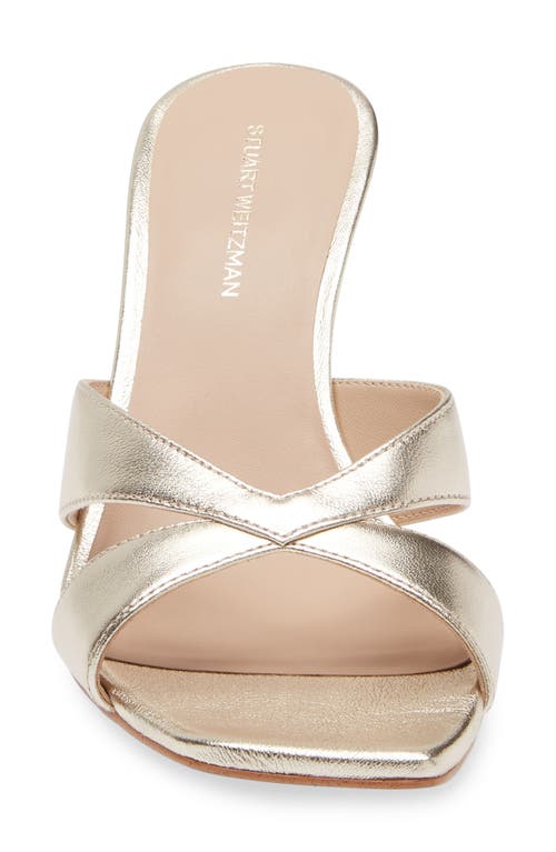 Stuart Weitzman Miami Slide Sandal In Silver