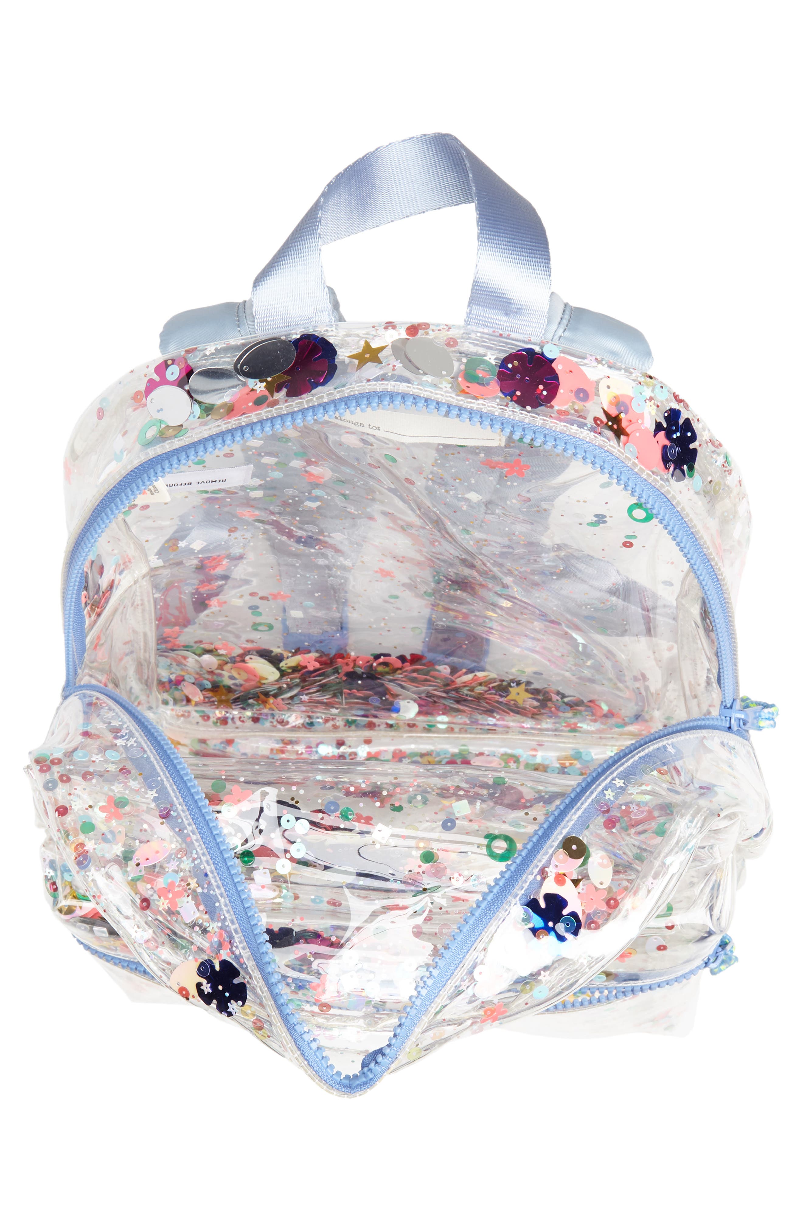 crewcuts by J.Crew crewcuts by J. Crew Clear Sequin Backpack, Alternate, color, 