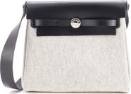 Pre-Owned Hermes Herbag Zip Toile and Leather 20