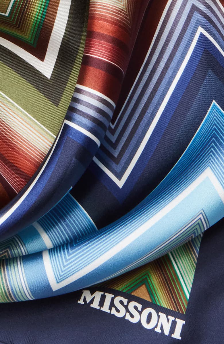 Missoni Zigzag Print Silk Square Scarf, Alternate, color, 0001 Blue Multi