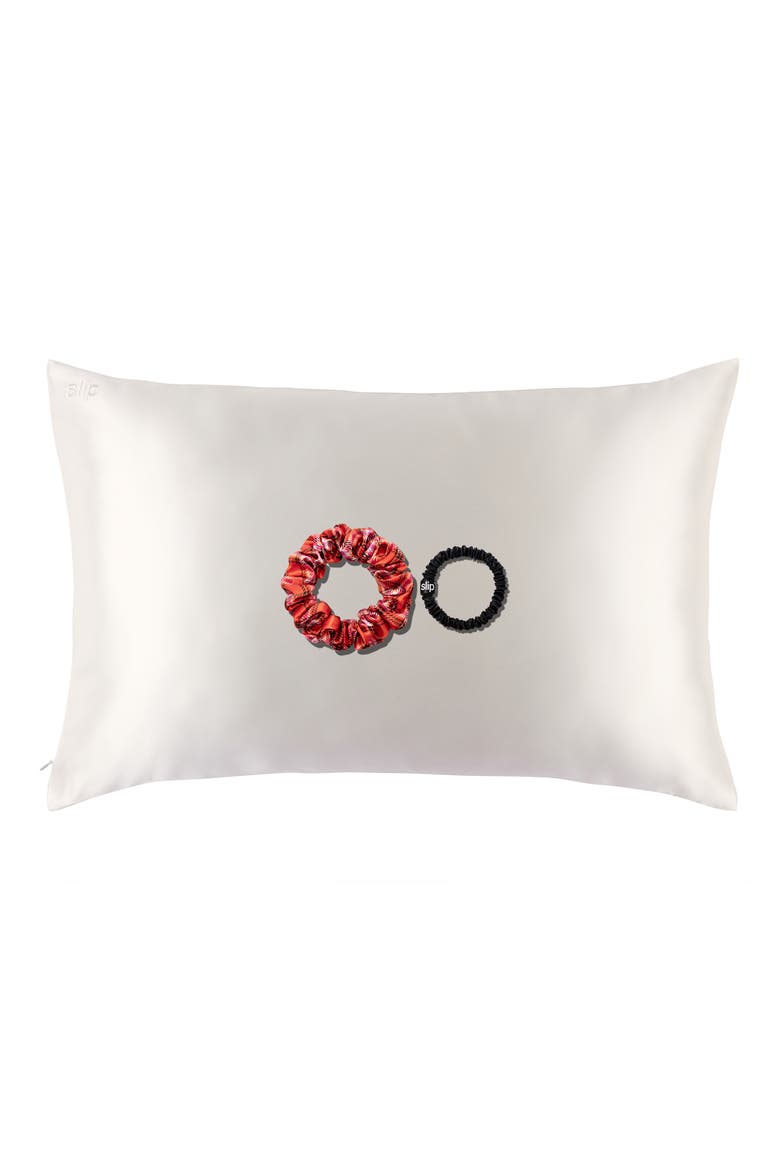 Pure Silk Queen Pillowcase & Scrunchie Set (Limited Edition) $109 Value, Alternate, color, ROSEMARY