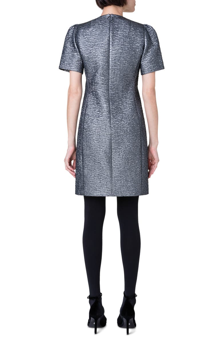 Akris punto Metallic Jacquard Shift Dress, Alternate, color, 