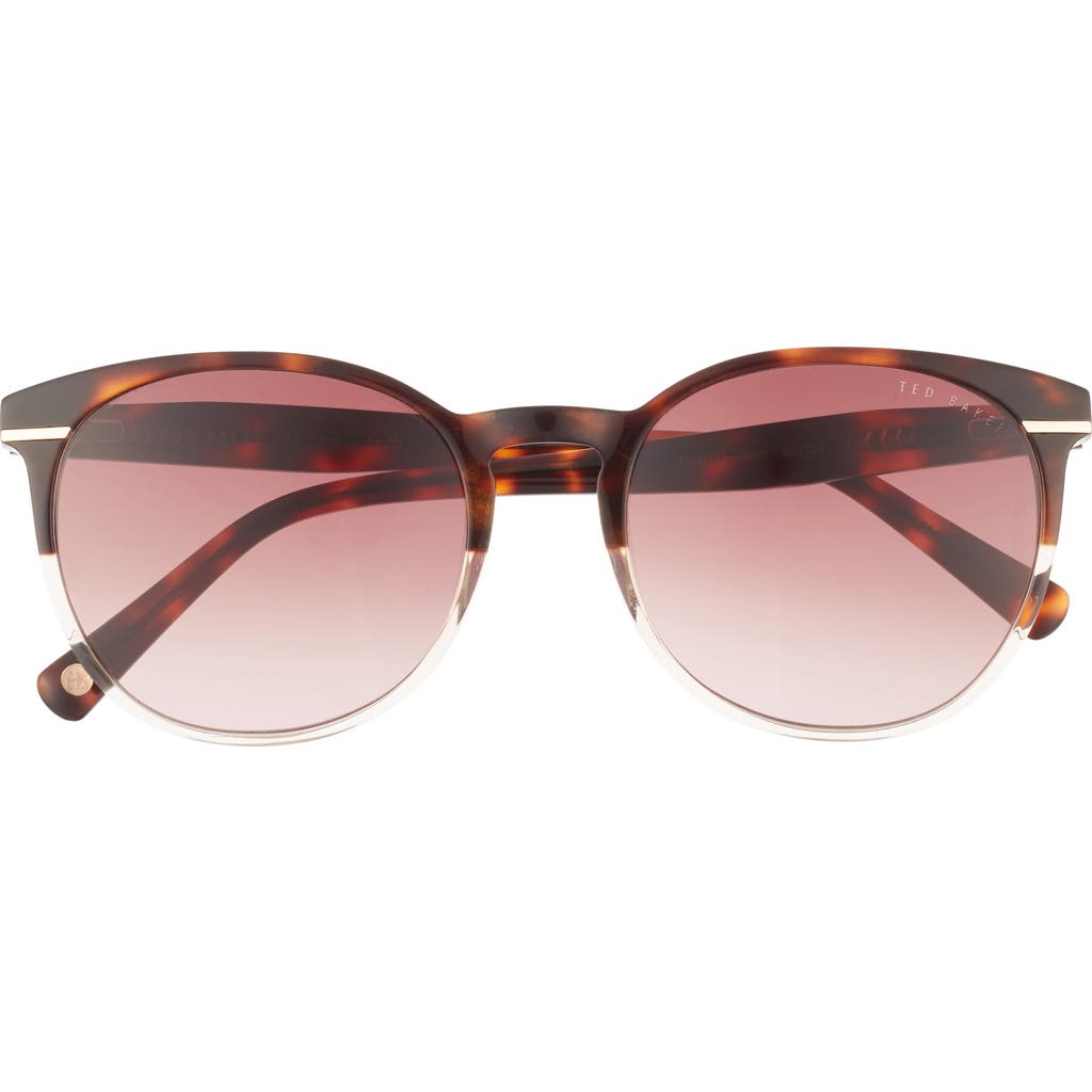 Ted Baker London 55mm Full Rim Round Sunglasses In Brown