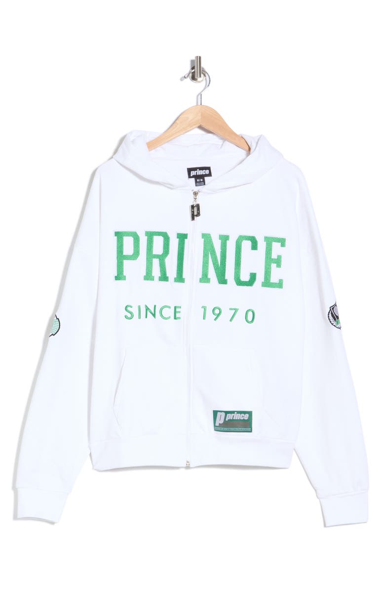 Prince Full Zip Hoodie, Main, color, White
