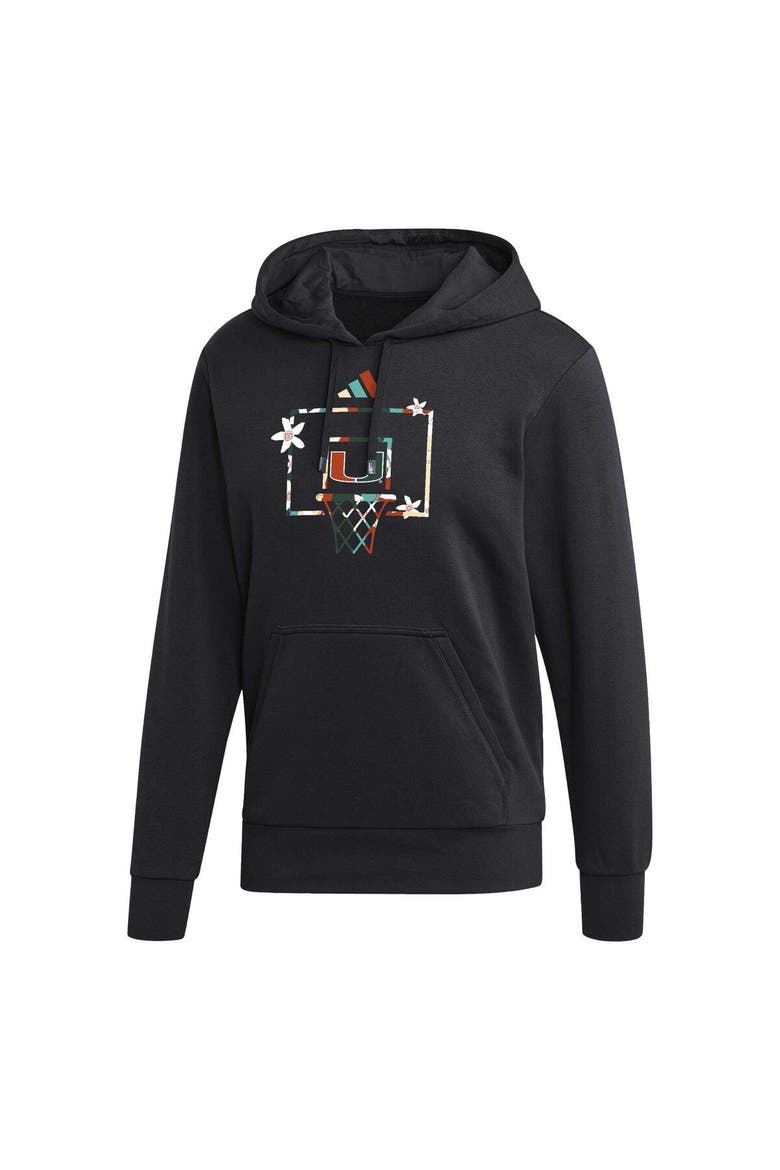 Men's adidas Black Miami Hurricanes Honoring Black Excellence Pullover Hoodie, Alternate, color, Black