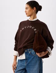 Whistles Relaxed Logo Crew Sweatshirt