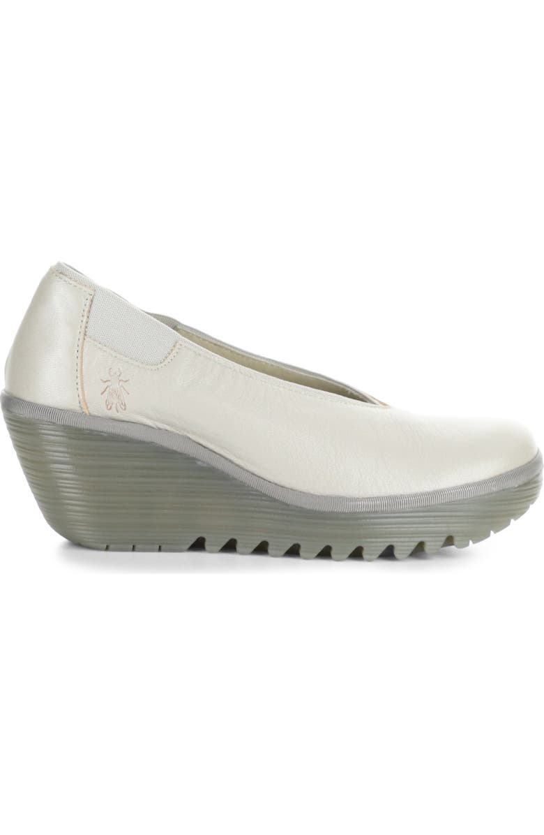 Fly London Yoza Wedge Ballet Shoe, Alternate, color, Silver Borgogna