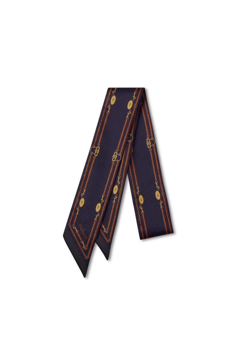 Mulberry Skinny Scarf - Belted Boarder, Main, color, Deep Aubergine