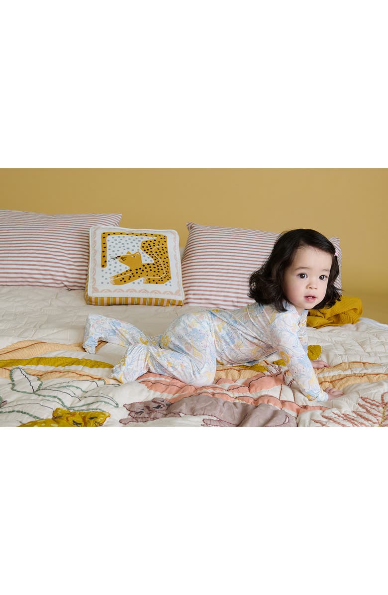 Magnetic Me Nikki Jungle Animal Print Magnetic Footie, Alternate, color, Blue