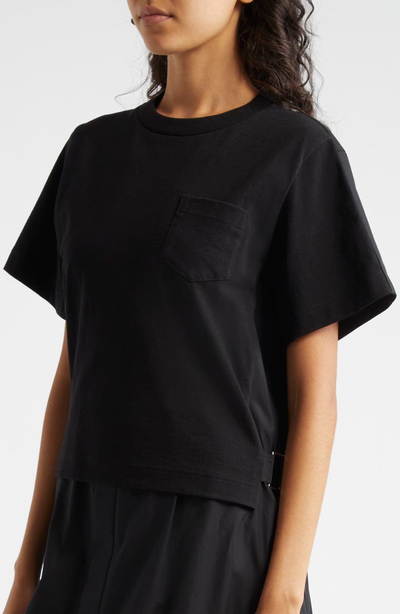 Sacai x Thomas Mason Layered Mixed Media Dress, Alternate, color, 