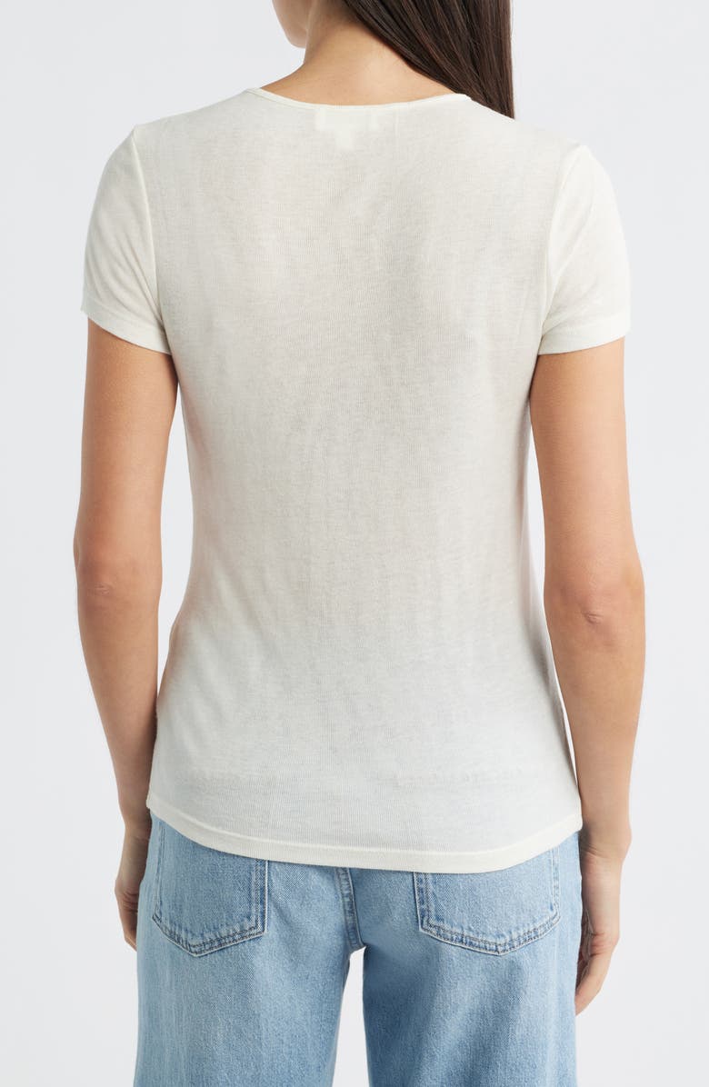 Mavi Jeans Basic Wool Blend T-Shirt, Alternate, color, Marshmallow