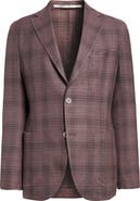 Eleventy Unstructured Plaid Linen & Wool Blend Sport Coat
