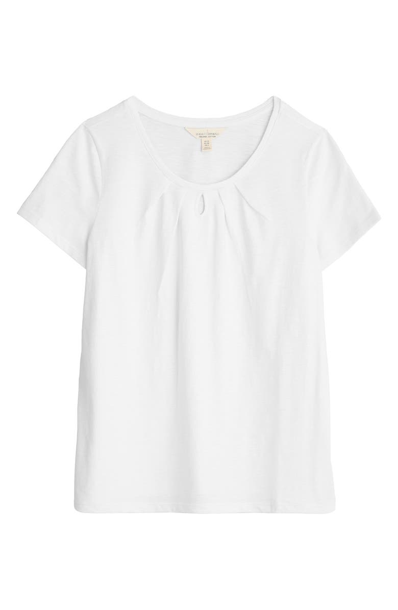 Seasalt Cornwall Appletree Keyhole Organic Cotton T-Shirt, Alternate, color, Salt