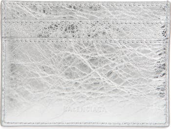 ★BALENCIAGA★ Le City Leather Card Holder Silver 8106062ABM Balenciaga Le City Leather Card Case | Nordstrom