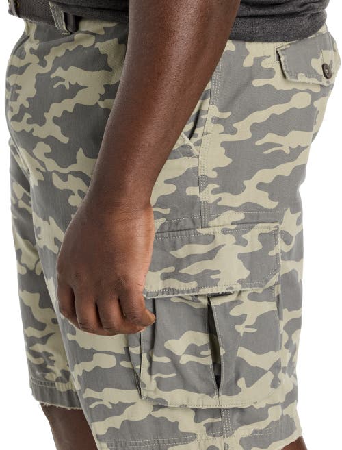 True Nation By Dxl Big & Tall Belted Cargo Shorts In Cadette Camo