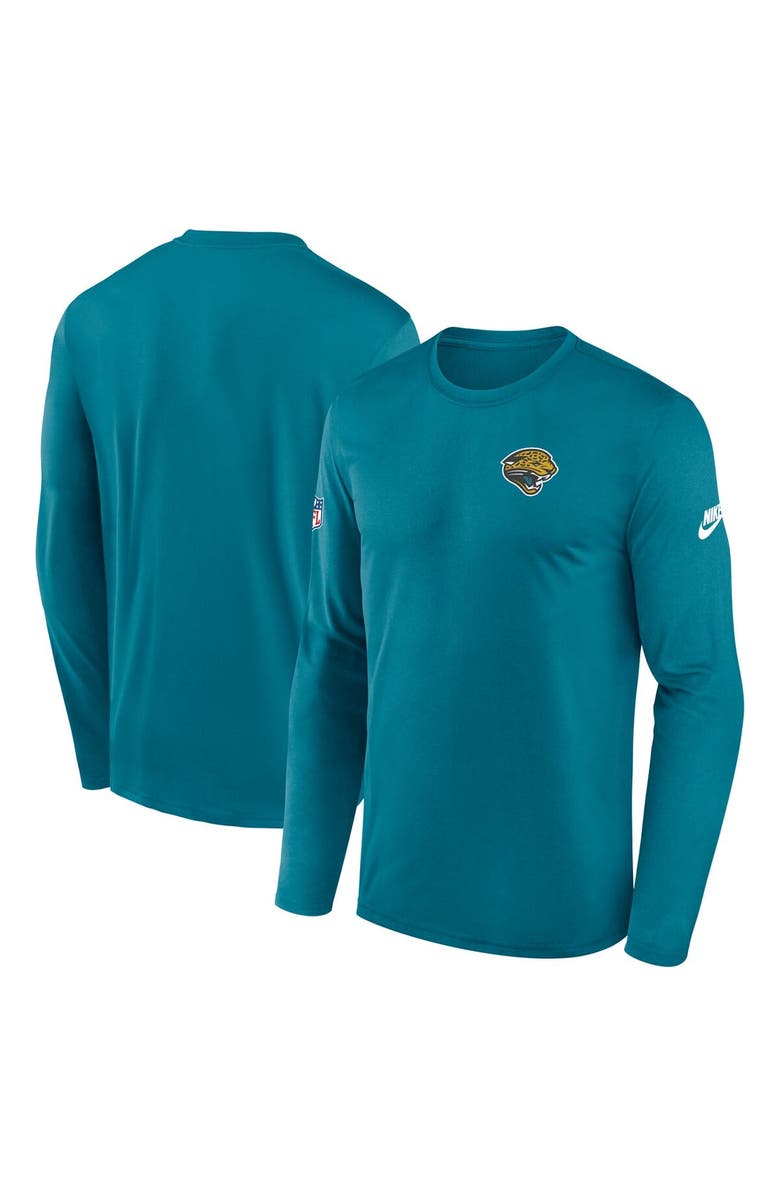 Nike Men's Nike Teal Jacksonville Jaguars Legend Small Logo Performance Long Sleeve T-Shirt, Main, color, Teal