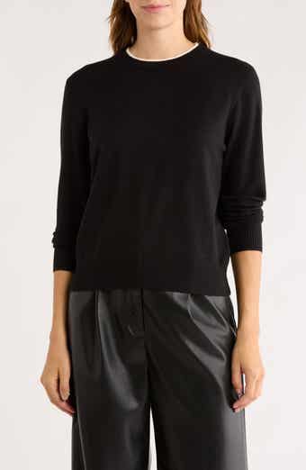 Elodie Tipped Crewneck Sweater