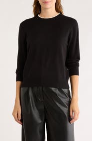 Elodie Tipped Crewneck Sweater