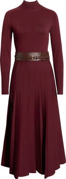 Reiss Alicia Long Sleeve Belted Sweater Dress