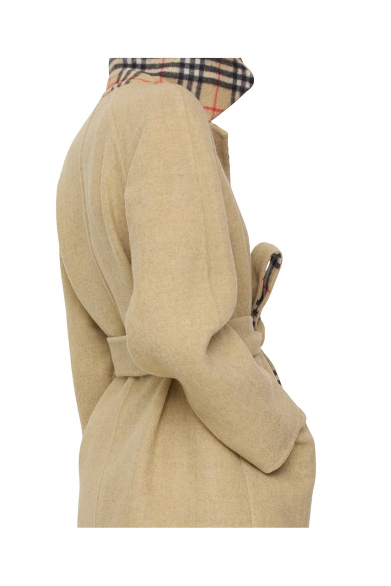 Reversible Wool Wrap Coat, Alternate, color, Sand beige