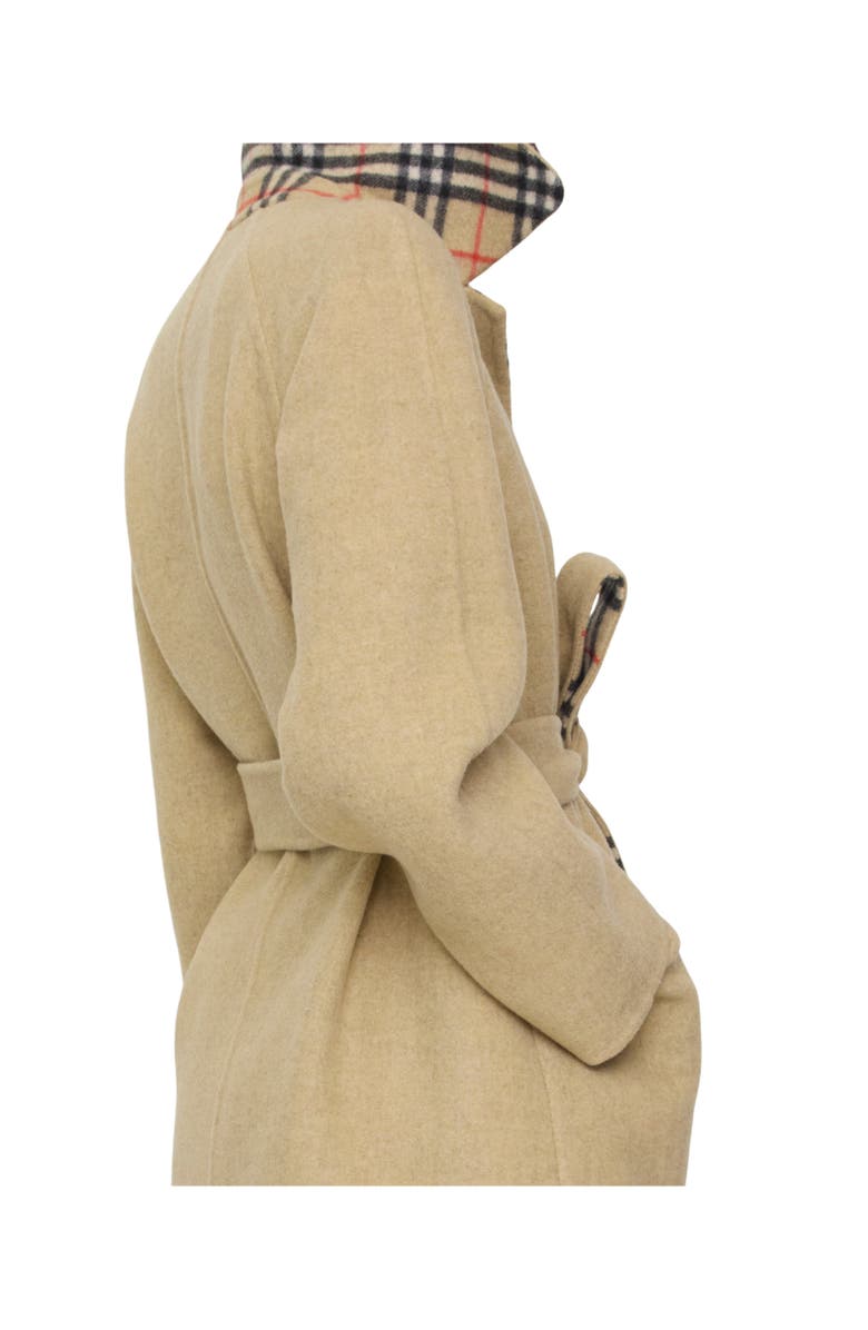 Burberry Reversible Wool Wrap Coat, Alternate, color, Sand Beige