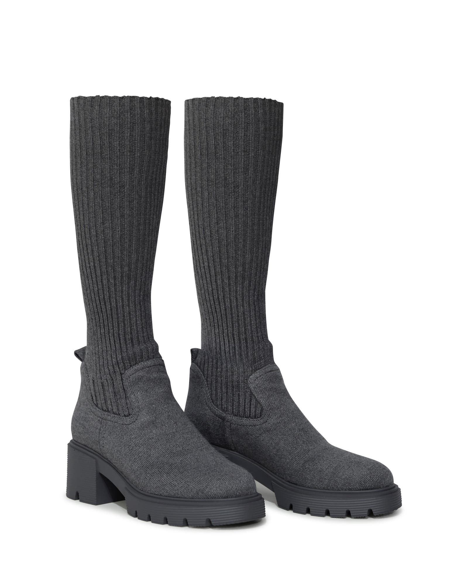 Tokyo Lights Rib Sock Boot, Alternate, color, Grey