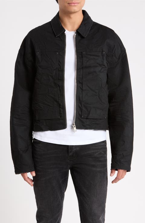 Raw Denim Zip Jacket