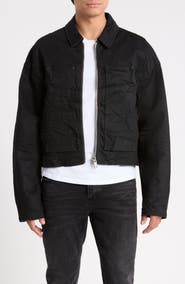 PURPLE BRAND Raw Denim Zip Jacket