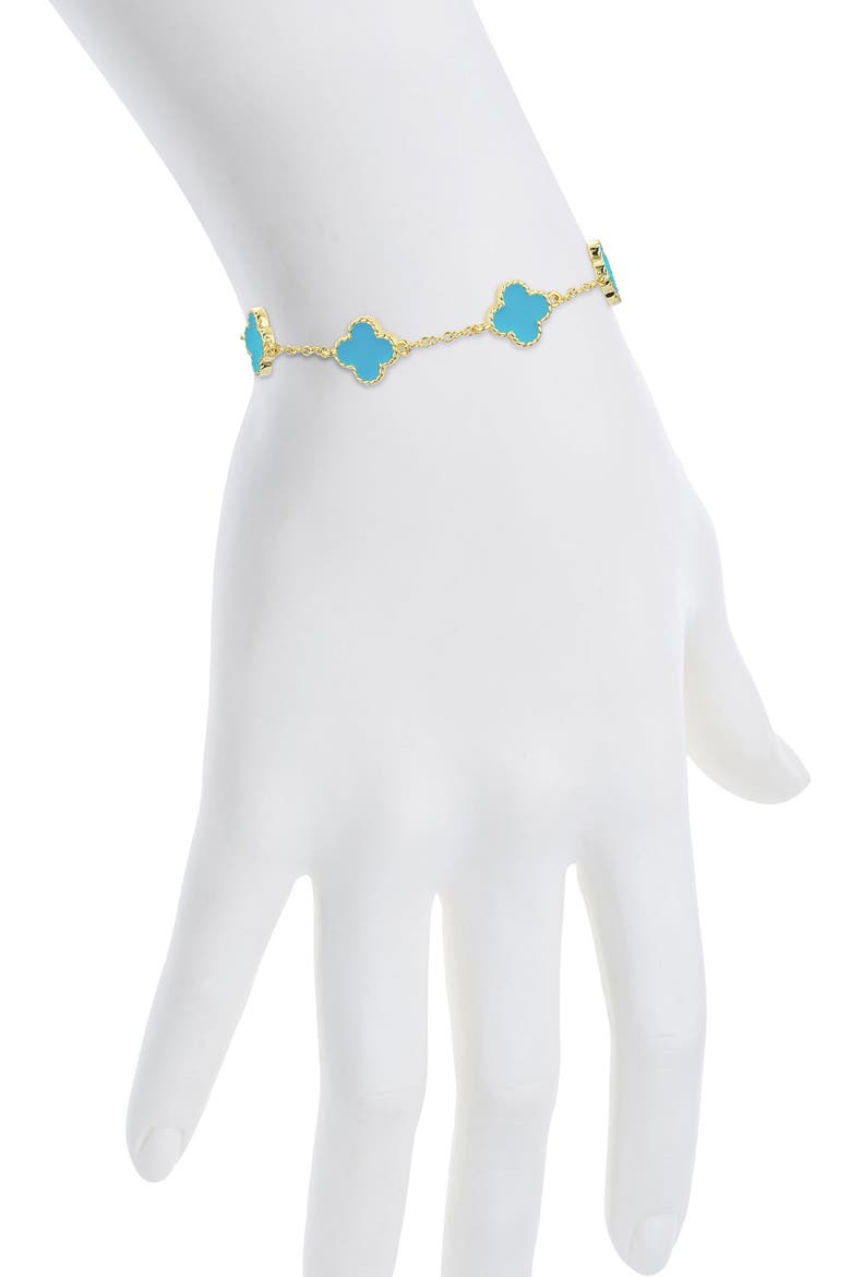 Kids' Clover Bracelet, Alternate, color, TURQUOISE