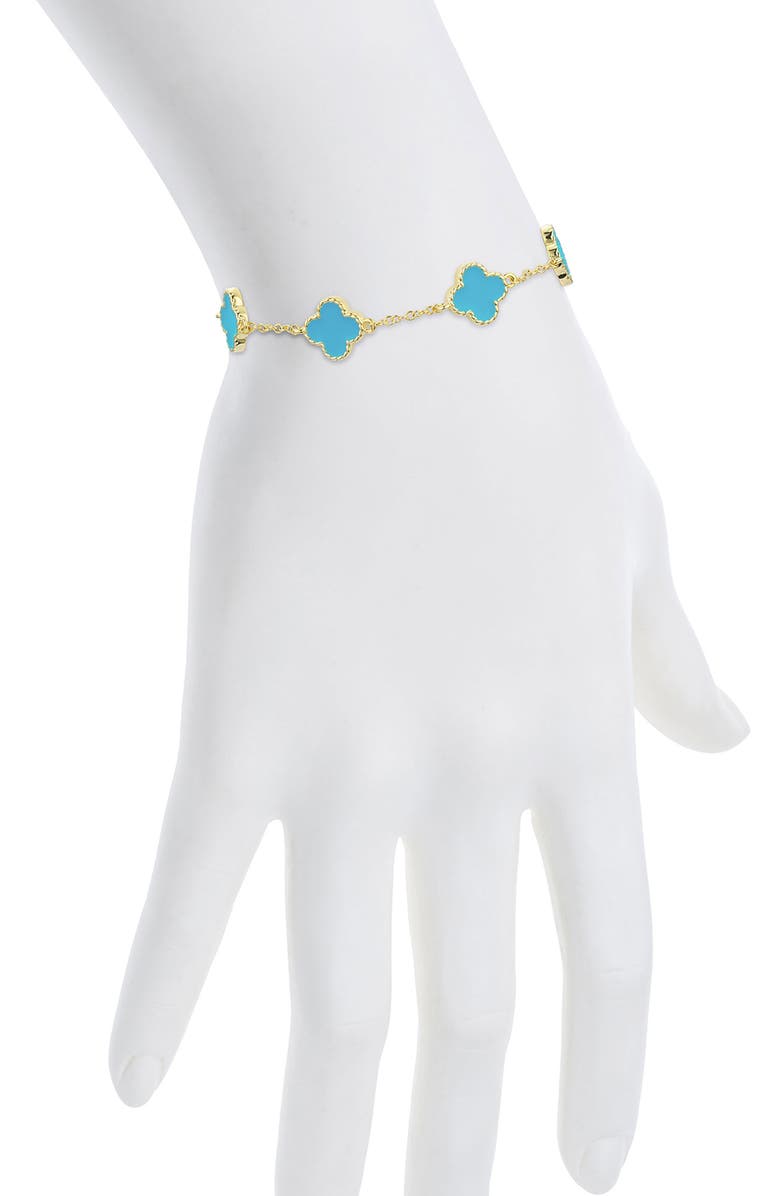 Lily Nily Kids' Clover Bracelet, Alternate, color, Turquoise