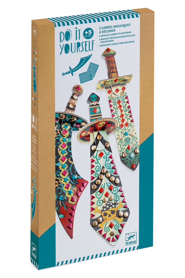 Do It Yourself Like a Pirate Sword Mosaic Craft Kit, Main, color, MULTI